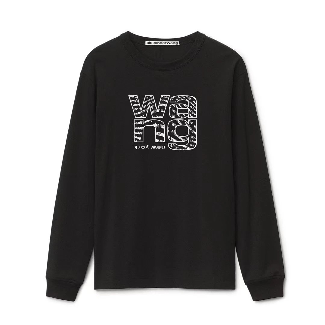 Alexander Wang Logo Long Sleeve T-Shirt Black - 33