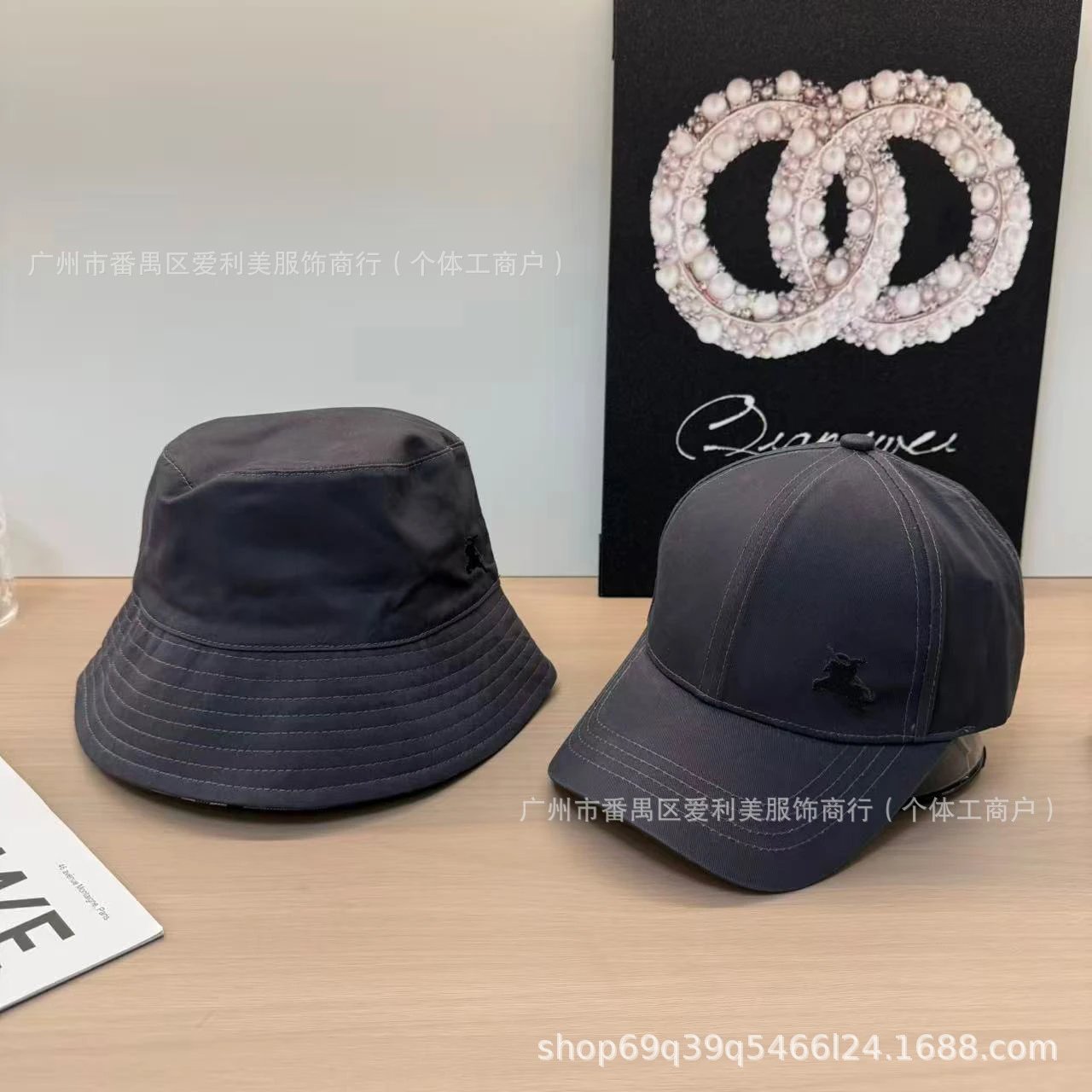 Design Bucket Hat Pink Cotton Canvas Hat - 4