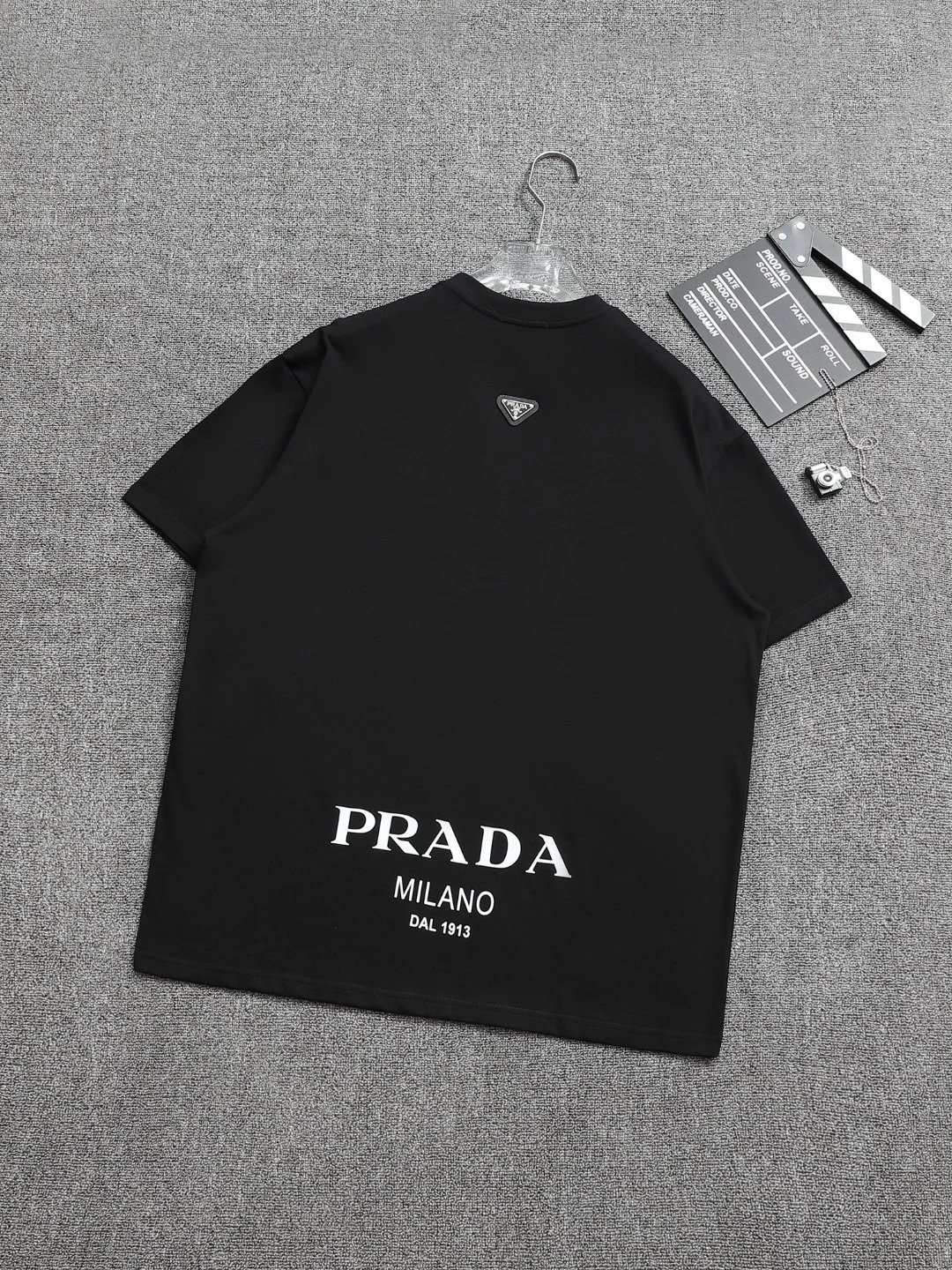 Prada Logo Embroidered Pink T-Shirt - 4