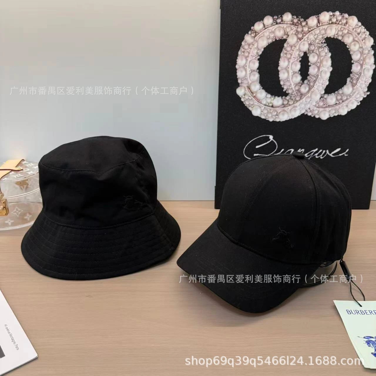 Design Bucket Hat Pink Cotton Canvas Hat - 7