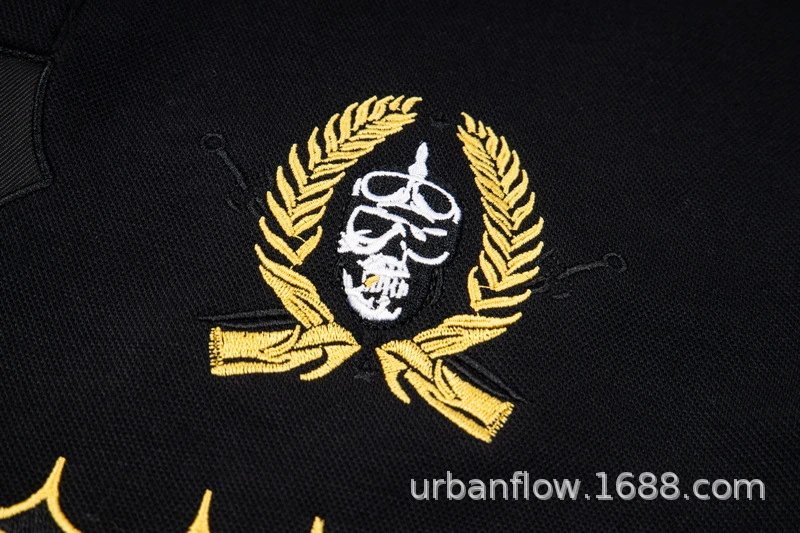 Trapstar It's A Secret Black Gold Embroidered Polo Polo Shirt - 13