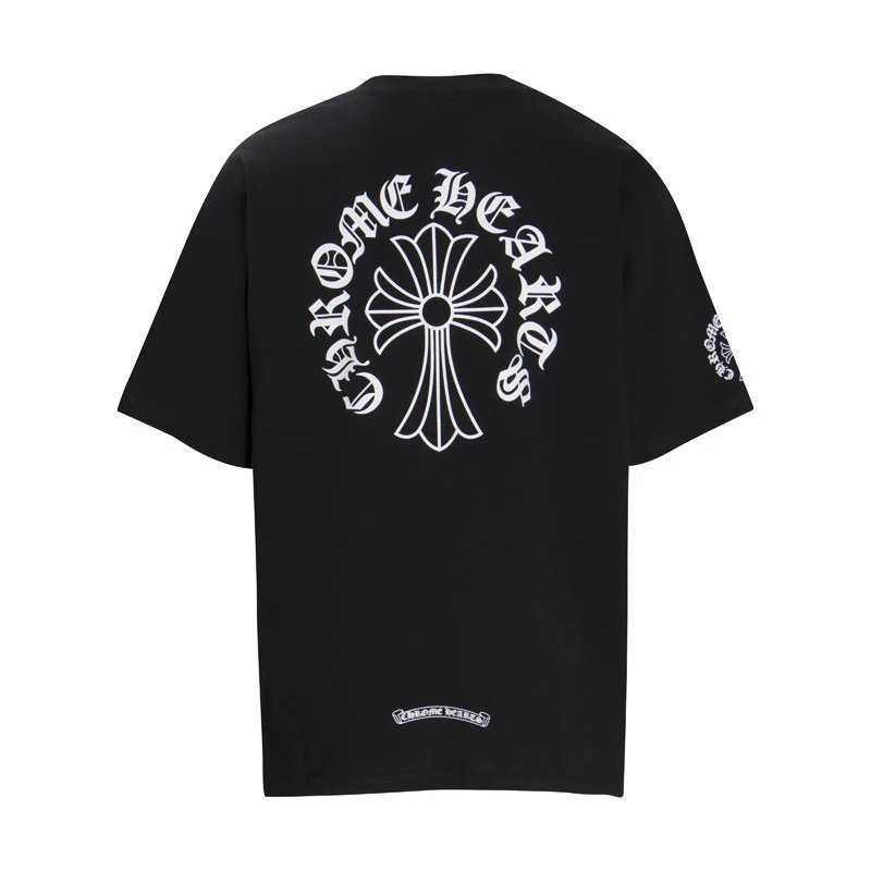 Chrome Hearts Cross Logo Embroidered Pink White T-Shirt - 21