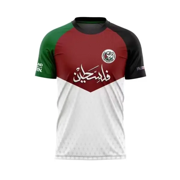 Design Palestine Solidarity Jersey Red Green White - 1