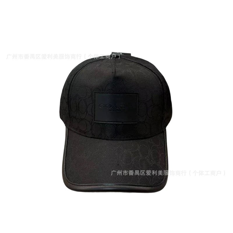 Coach Hats Baseball Cap with All-Over C Pattern and Leather Logo Patch image 5