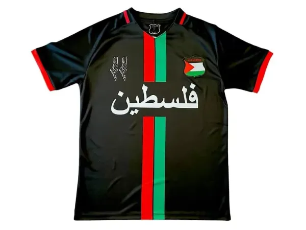 Design FD Palestine Jersey Black Red Green Football Shirt Jersey - 1