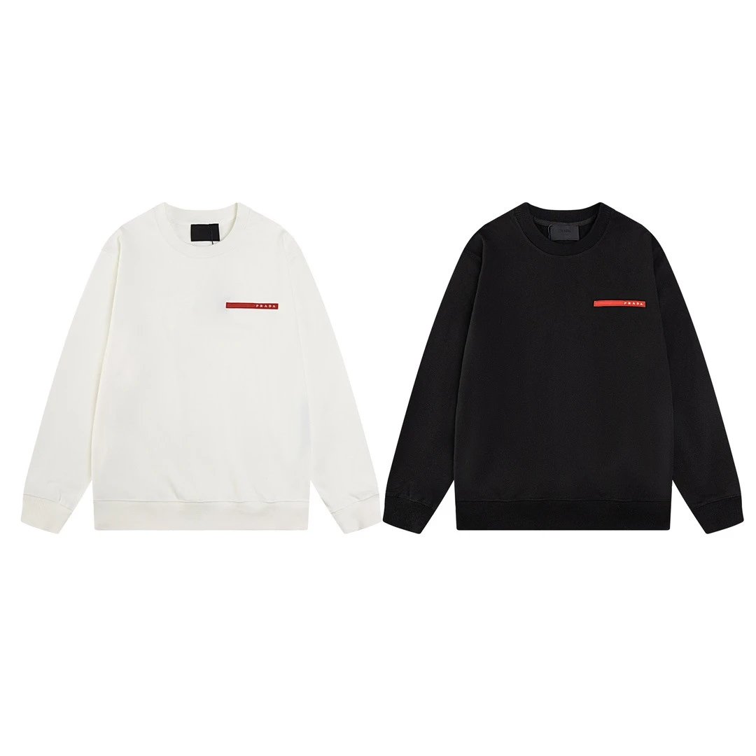 Prada Logo Patch Crewneck Sweatshirt White Sweater - 12