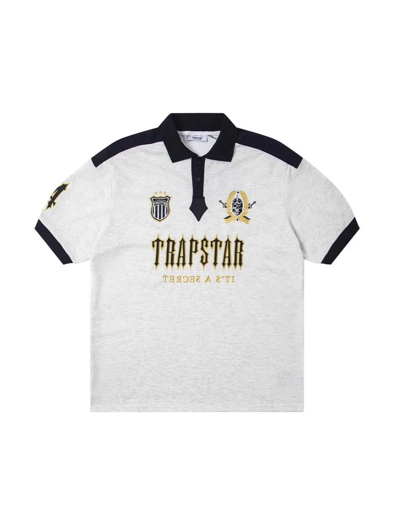 Trapstar Halftone Graphic Polo Black / White Polo Shirt - 8