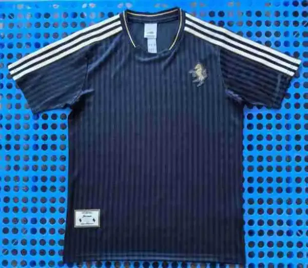 Adidas Originals Striped Jersey Navy T-Shirt - 1