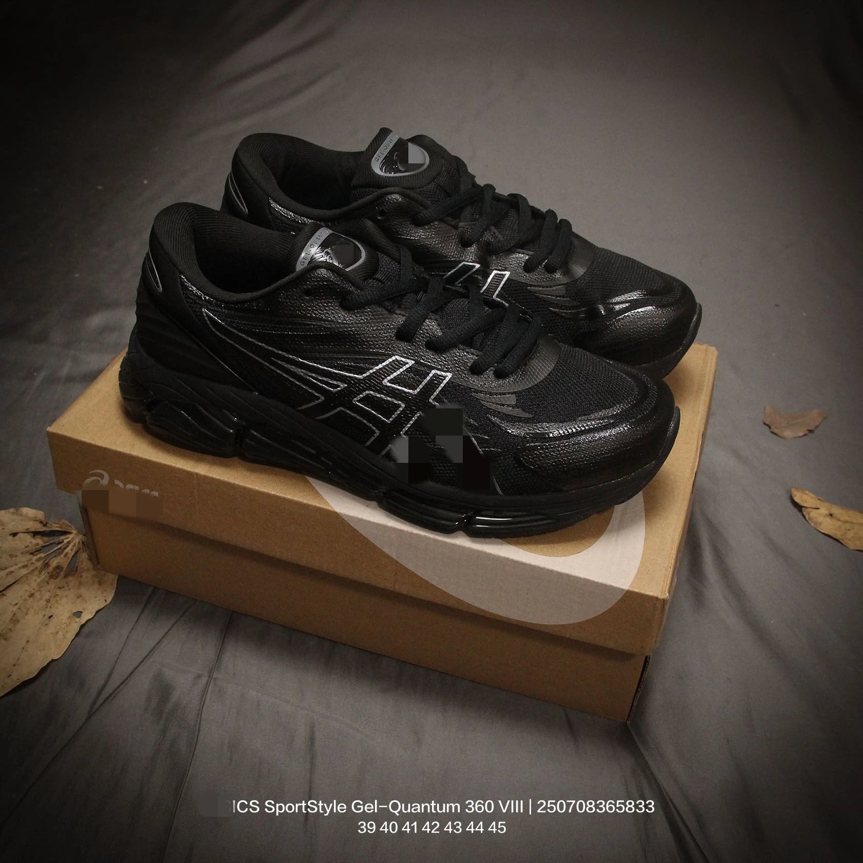 Asics Gel-Quantum 360 VIII Black Sneakers Running Shoes - 9