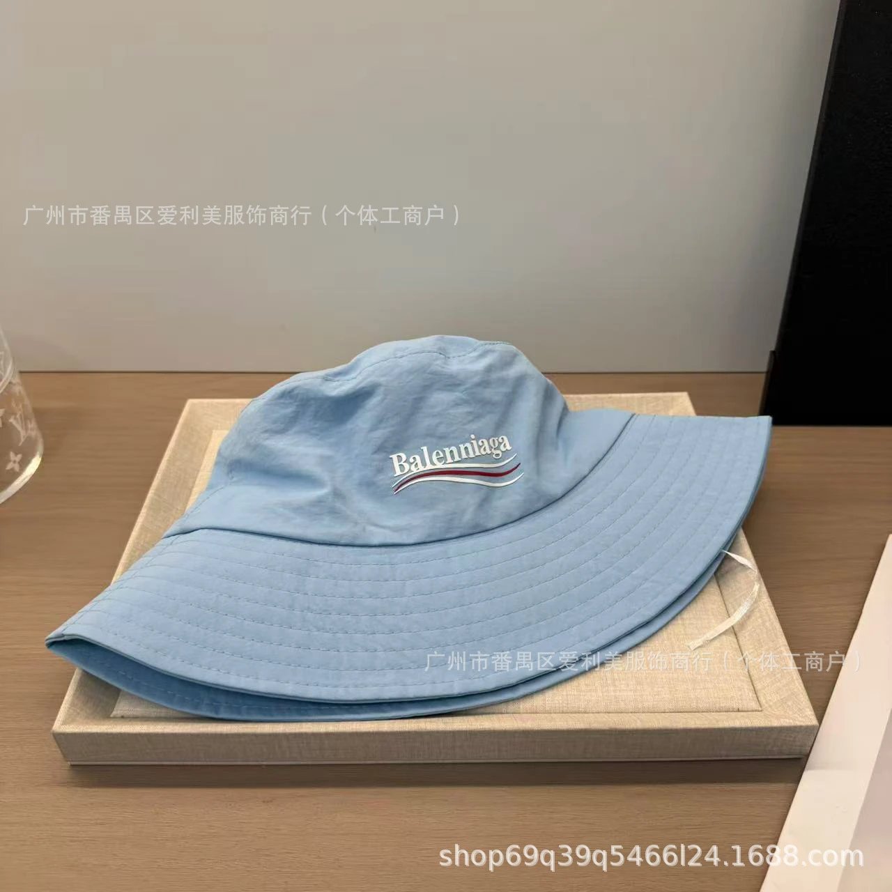 Balenciaga Logo Embroidered Yellow Bucket Hat - 4