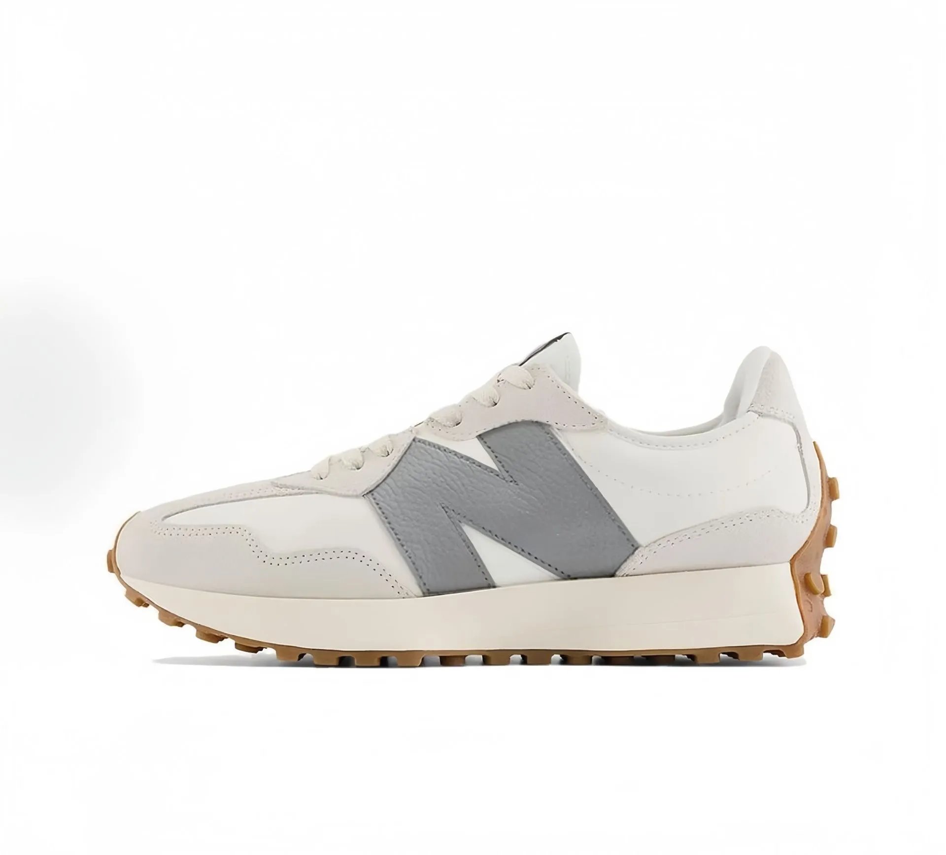 New Balance Sneakers 327 low-top with oversized N side logo and lug outsole — nb 327 Beige