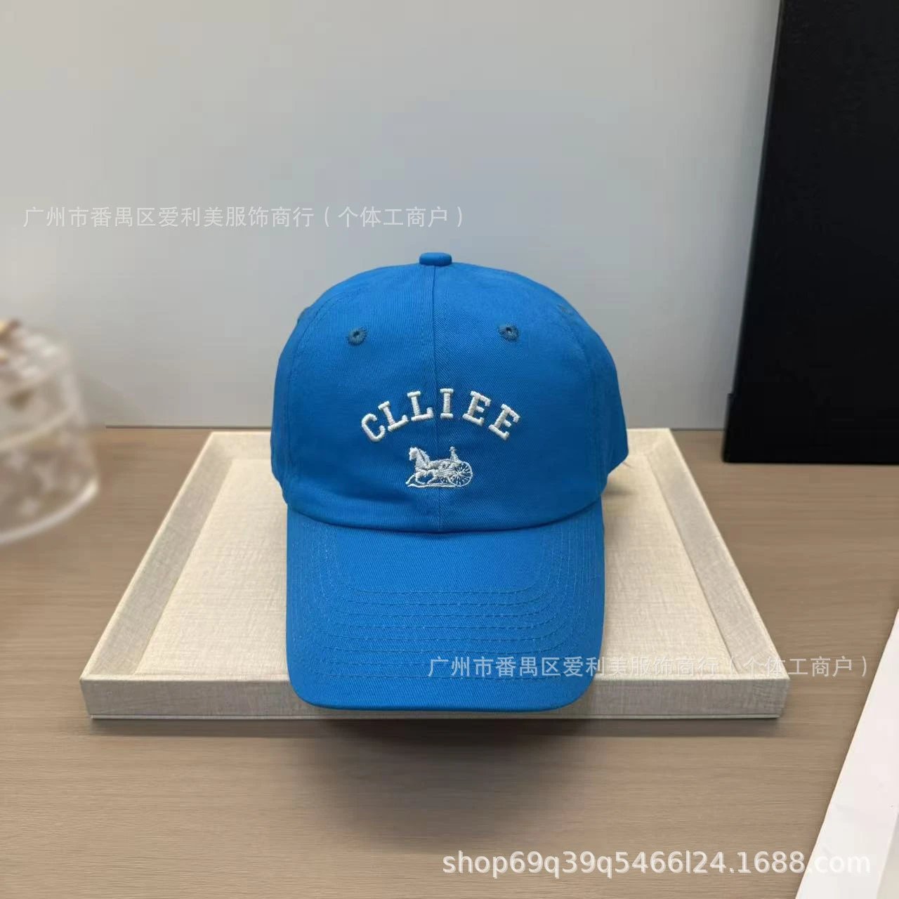 Design CLLIEE Embroidered Horse Carriage Logo Baseball Cap Army Green Baseball Cap - 7