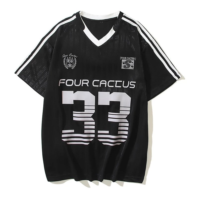 Design Slogan Mesh Jersey Black / White - 27