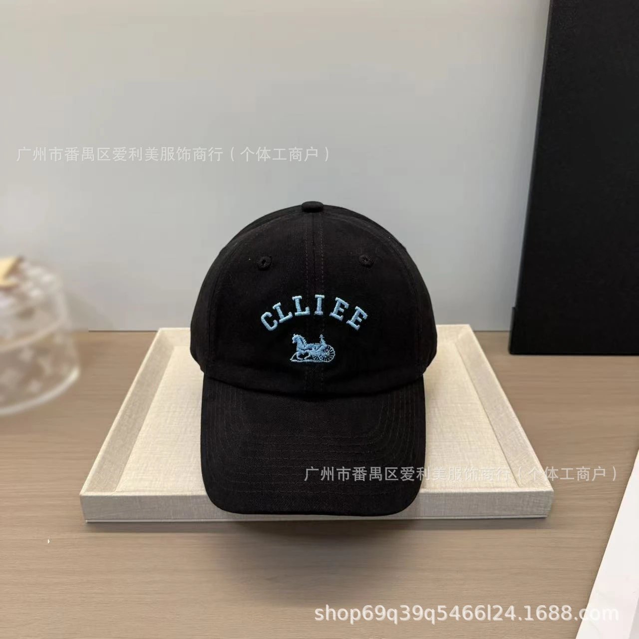 Design CLLIEE Embroidered Horse Carriage Logo Baseball Cap Army Green Baseball Cap - 19