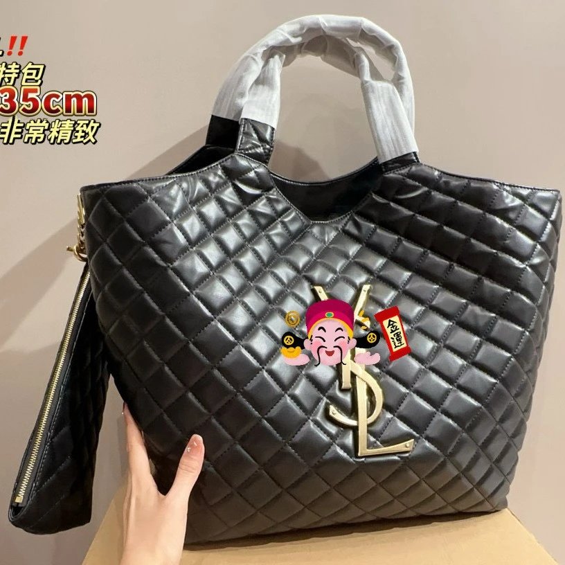 YSL Quilted Black Le