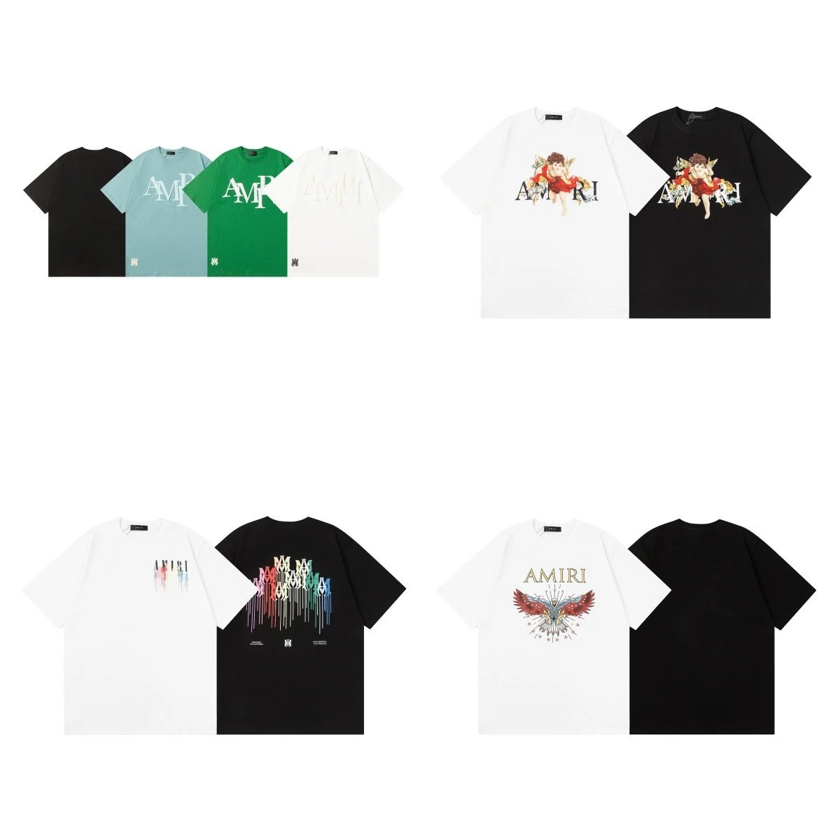 Amiri Hollywood Sign Graphic T-Shirt Black - 4