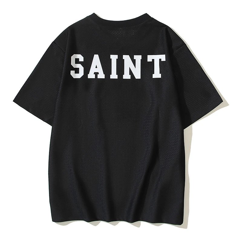 Design Slogan Mesh Jersey Black / White - 37