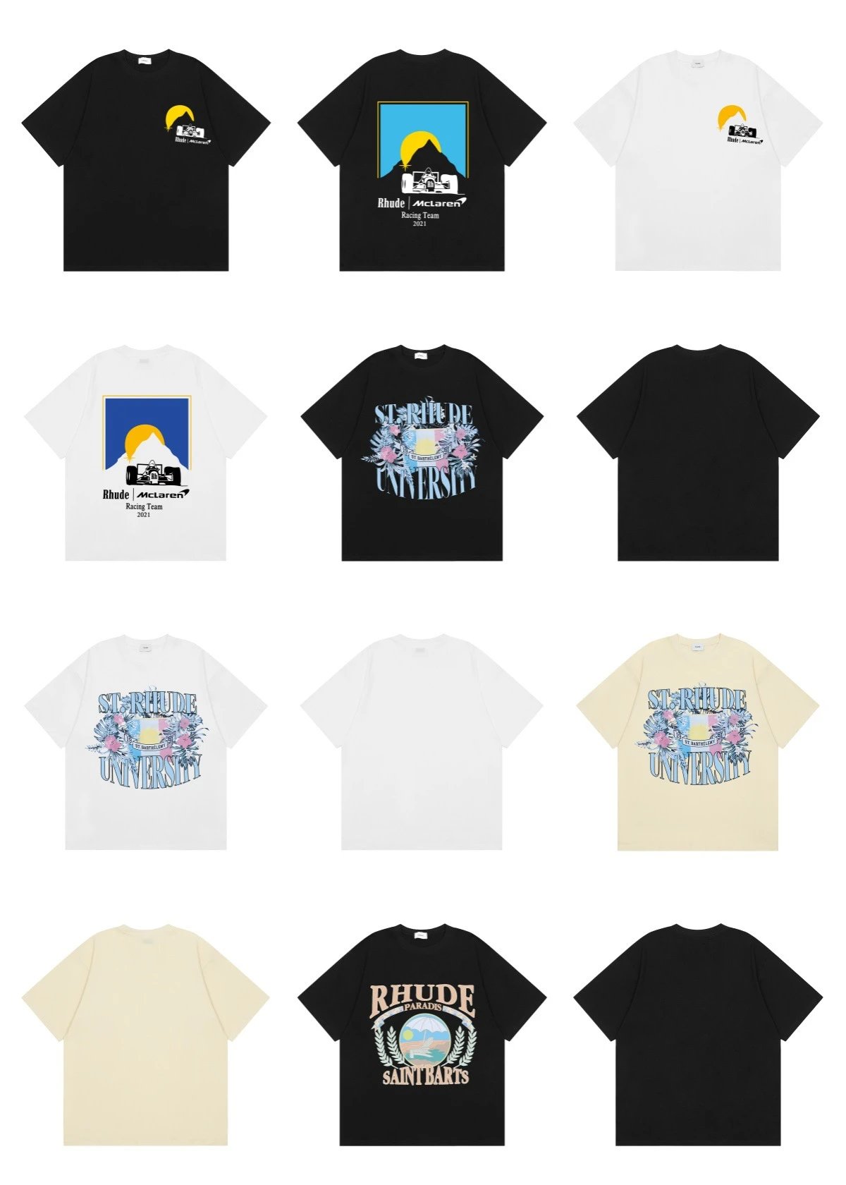 Rhude Yacht Club Graphic Print Black T-Shirt - 6