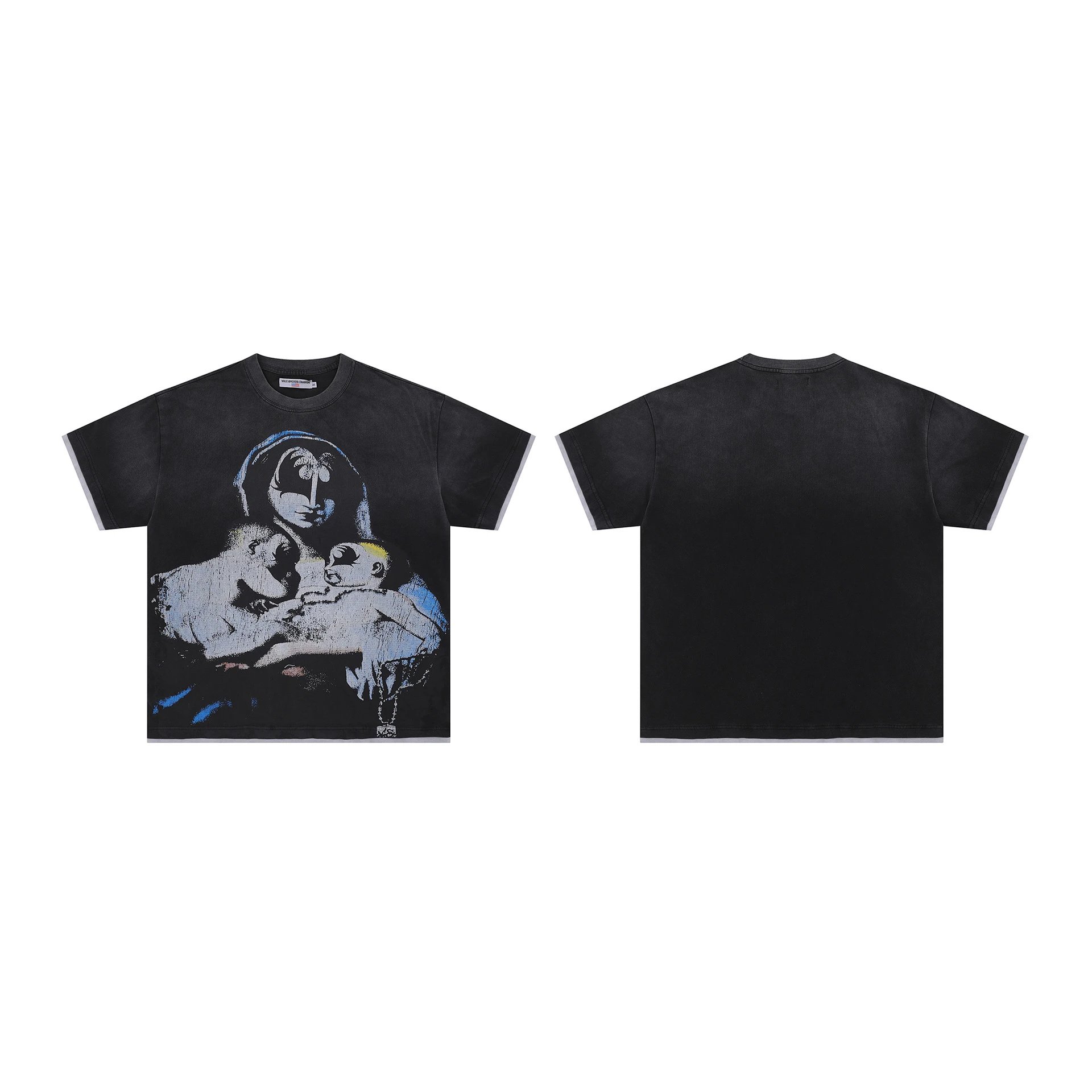 Design Valley Dreams Collage Print Tie-Dye T-Shirt T-Shirts - 21