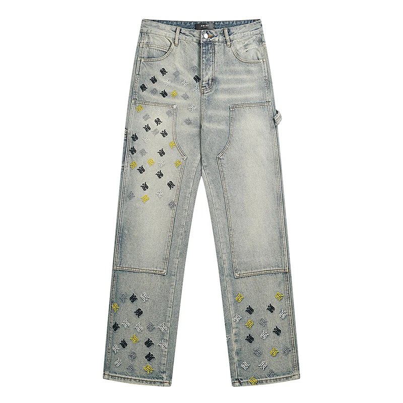 Design Floral Embroidered Flared Jeans Light Wash - 16