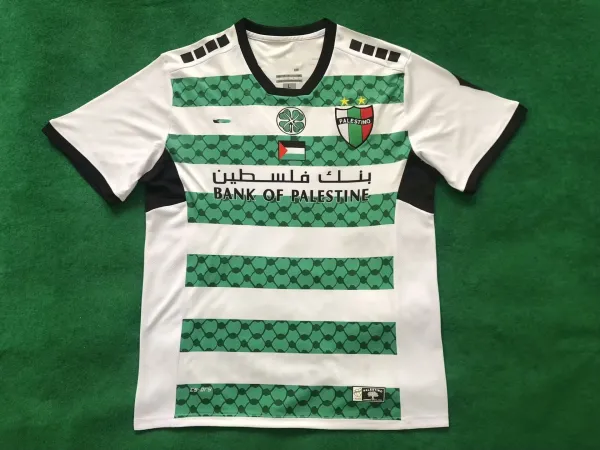 Design Palestino x Celtic FC Collaboration Away Jersey White Green Jersey - 1