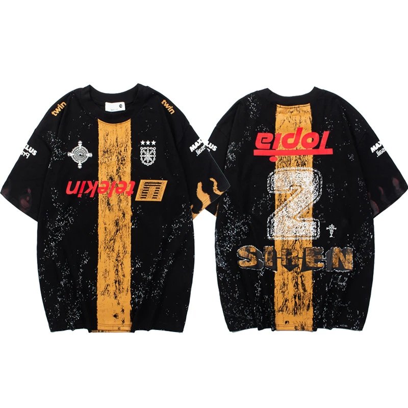 Design Slogan Mesh Jersey Black / White - 48