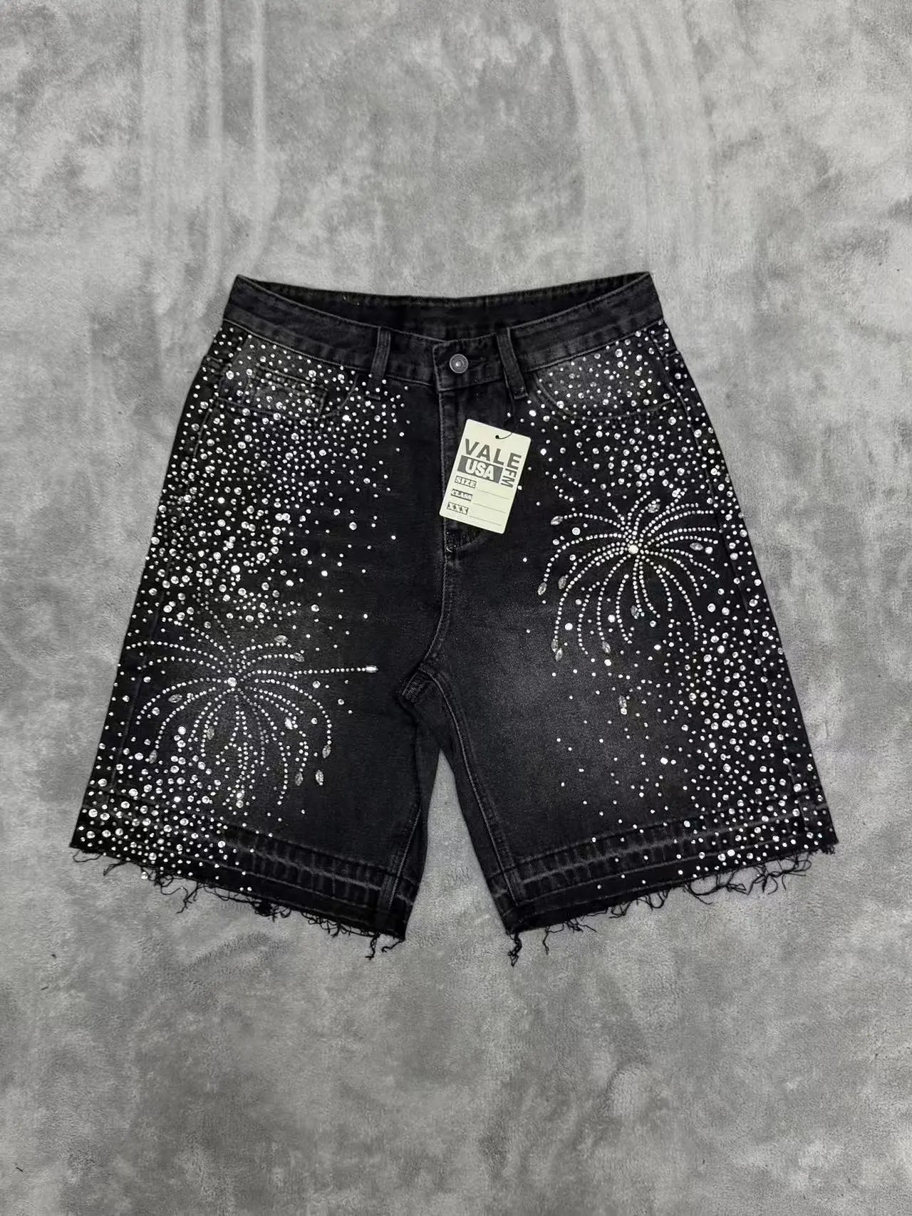 Design Distressed Paint-Splatter Patchwork Jeans - 7