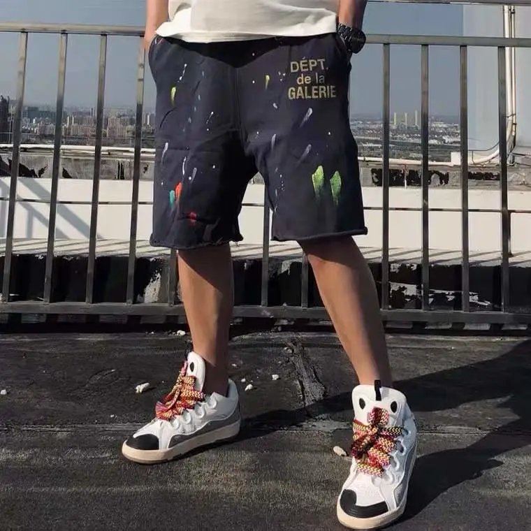 Gallery Dept Paint Splatter Shorts Olive Green Shorts - 27