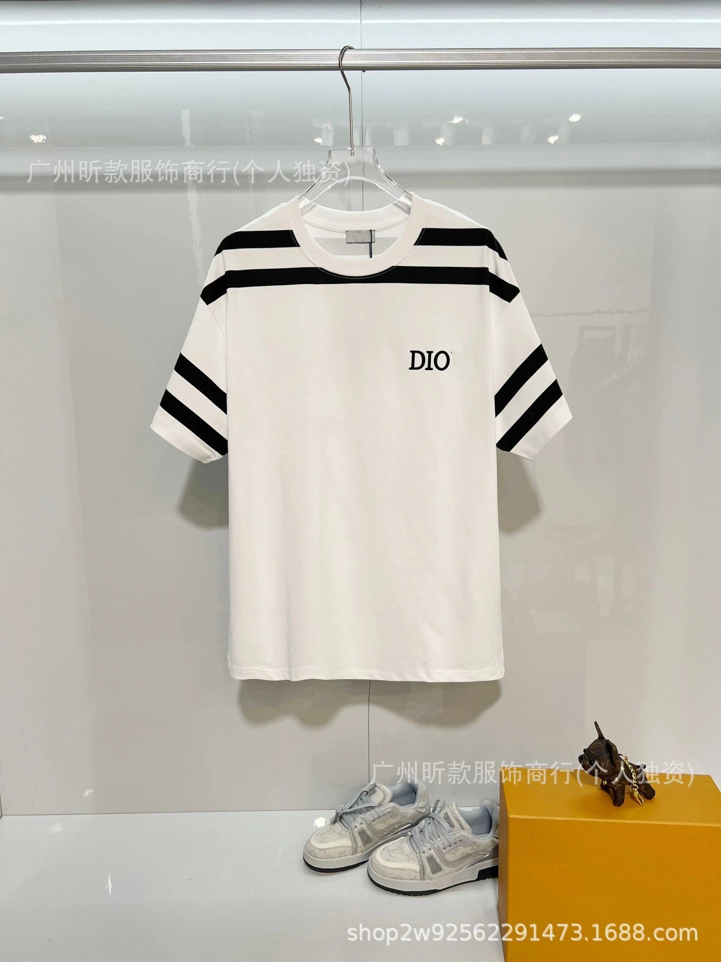 Fendi Monster Eye Polo White with Black Trim Polo Shirt - 9