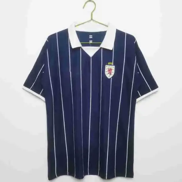 England Football Association Retro Striped Polo Navy Tops.polo - 1