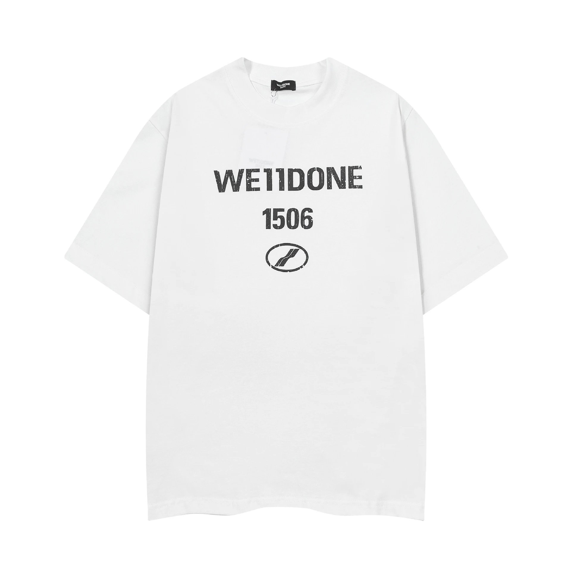 Design Wetdone Distorted Logo Black Oversized T-Shirt T-Shirts - 6