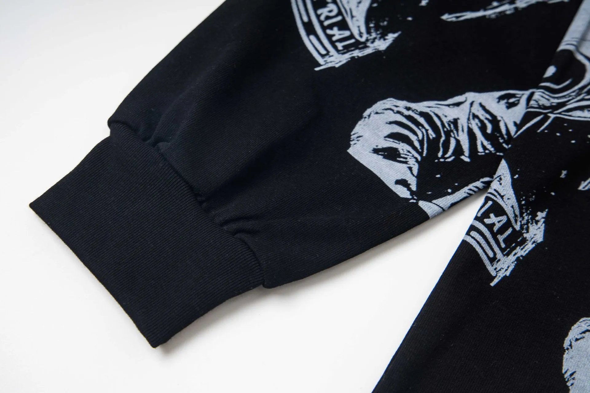 Design Mixed Emotion Motif Established in 2019 Long Sleeve Graphic Tee Black T-Shirts - 10