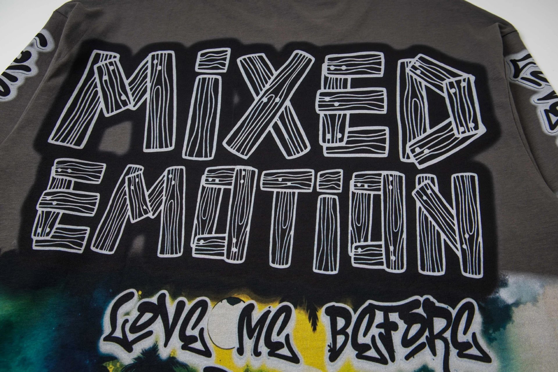 Design Mixed Emotion Motif Established in 2019 Long Sleeve Graphic Tee Black T-Shirts - 19