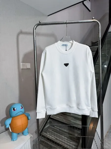 Prada Retro Tech Print White Hoodie - 7