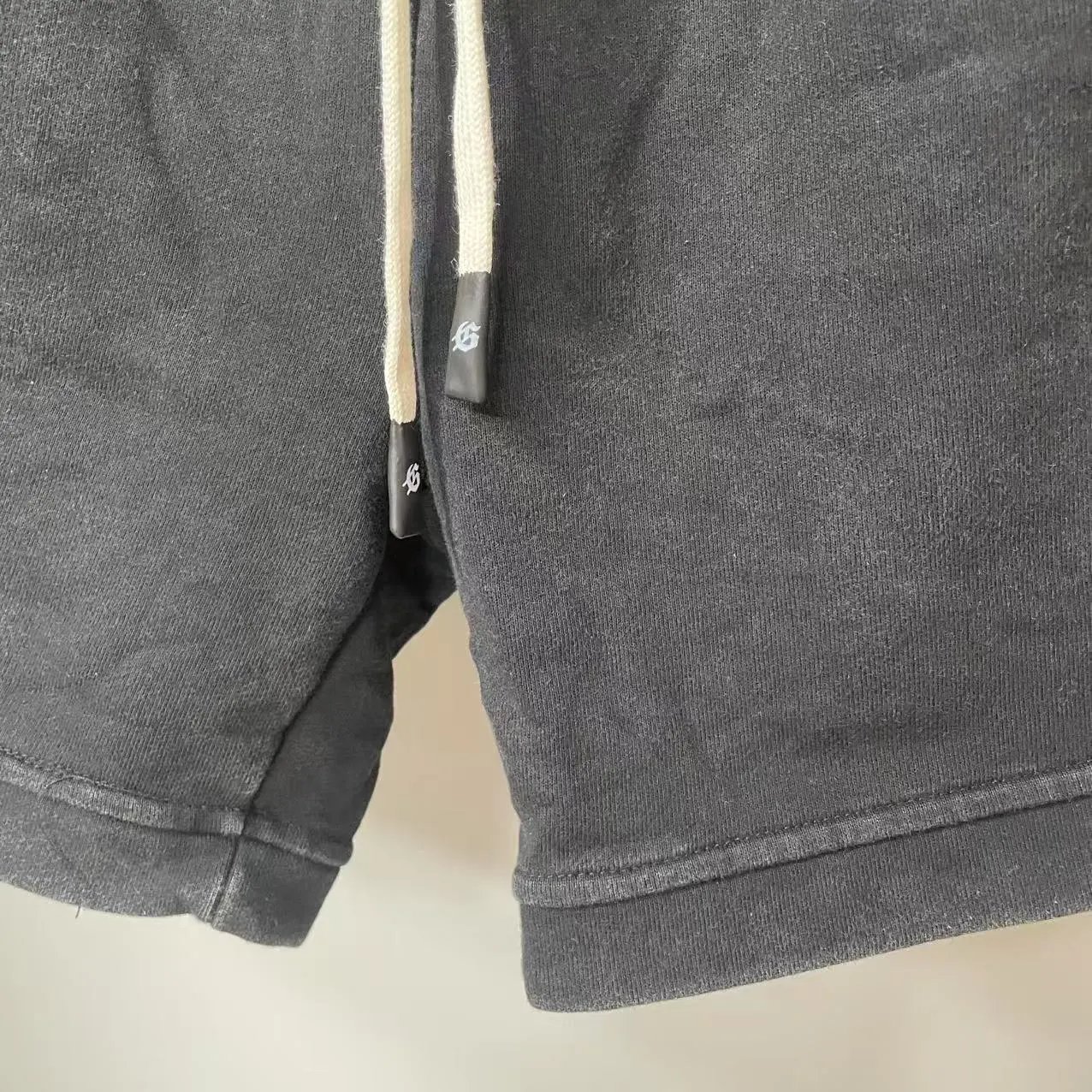 hA. Embroidered Script Shorts Blue - 12