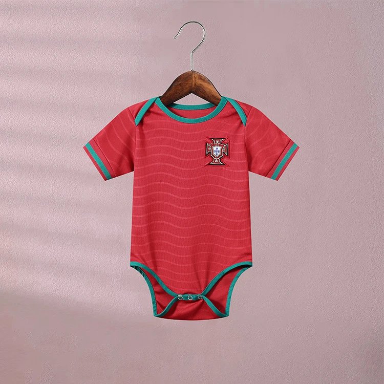 Portugal National Team Wave Print Baby Bodysuit Clothing - 6