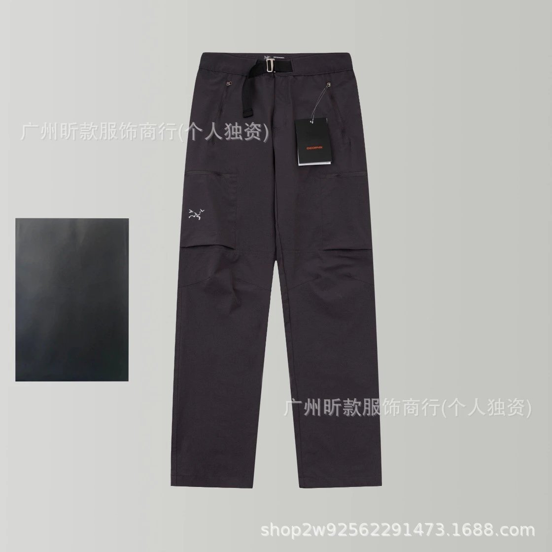 Design Technical Pants Black Full-Open Style Pants - 11