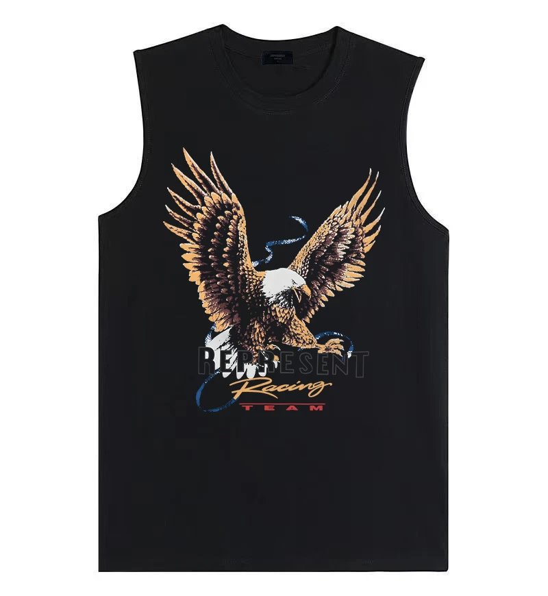 Represent Standing On The Shoulders Of Giants Sleeveless Top Olive Green Vest-Top - 7