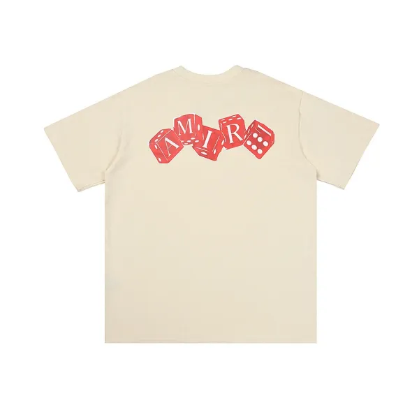 Amiri Dice Logo Beige T-Shirt - 1