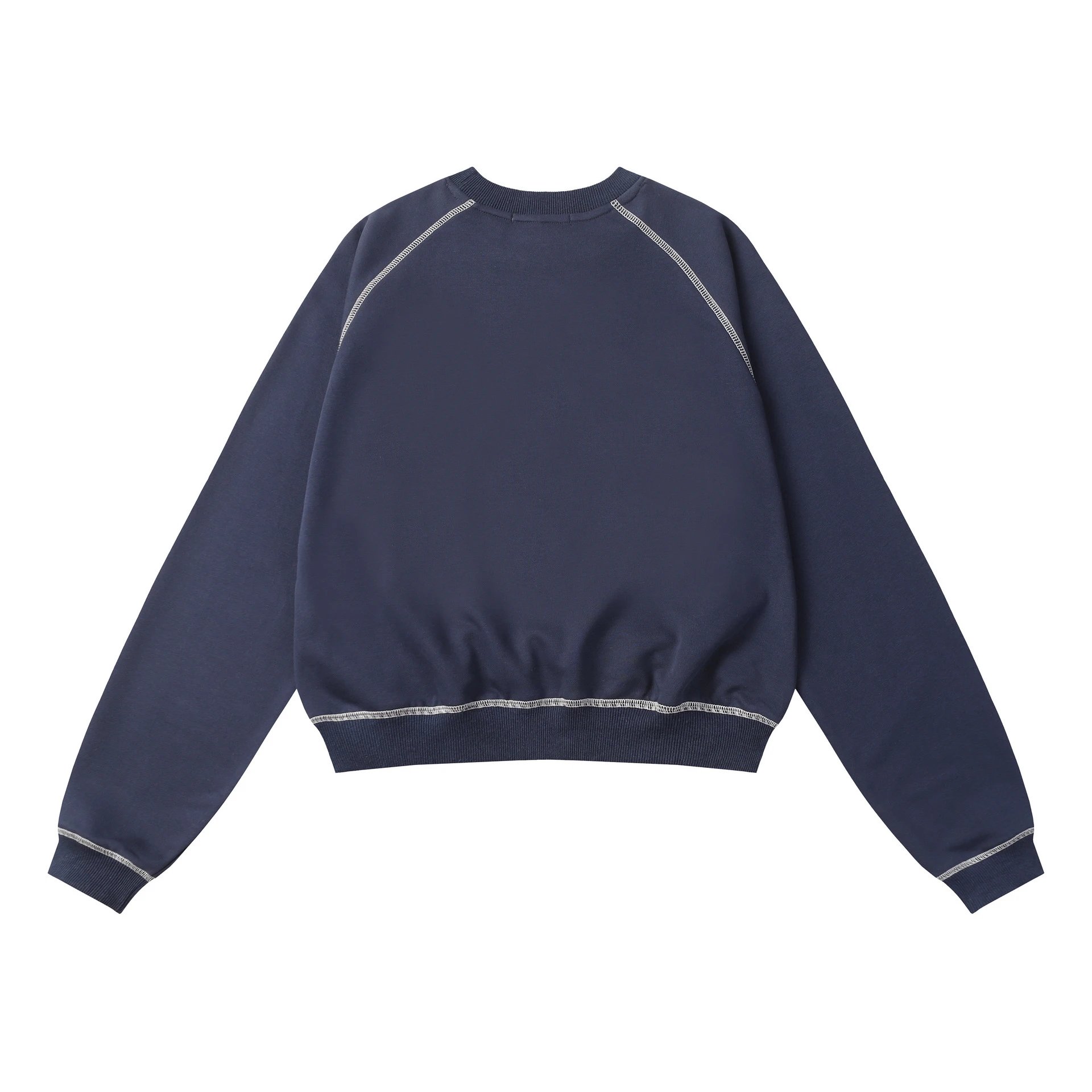 Mardi Mercredi Graphic Cropped Sweatshirt White Hoodie - 6