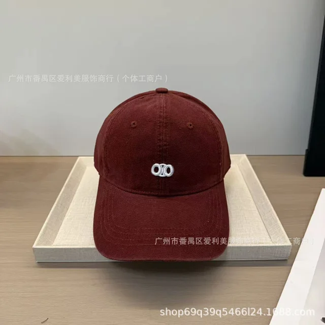 Unbranded Hats Washed cotton baseball cap with embroidered linked-circle motif product detail image 10