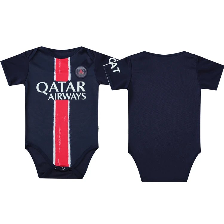 Design Real Madrid x Emirates White Baby Bodysuit, Manchester City x Etihad Blue Baby Bodysuit, AC Milan x Emirates Red-Black Baby Bodysuit, FC Barcelona x Spotify Maroon-Blue Baby Bodysuit, Juventus Black-White Baby Bodysuit Clothing - 8