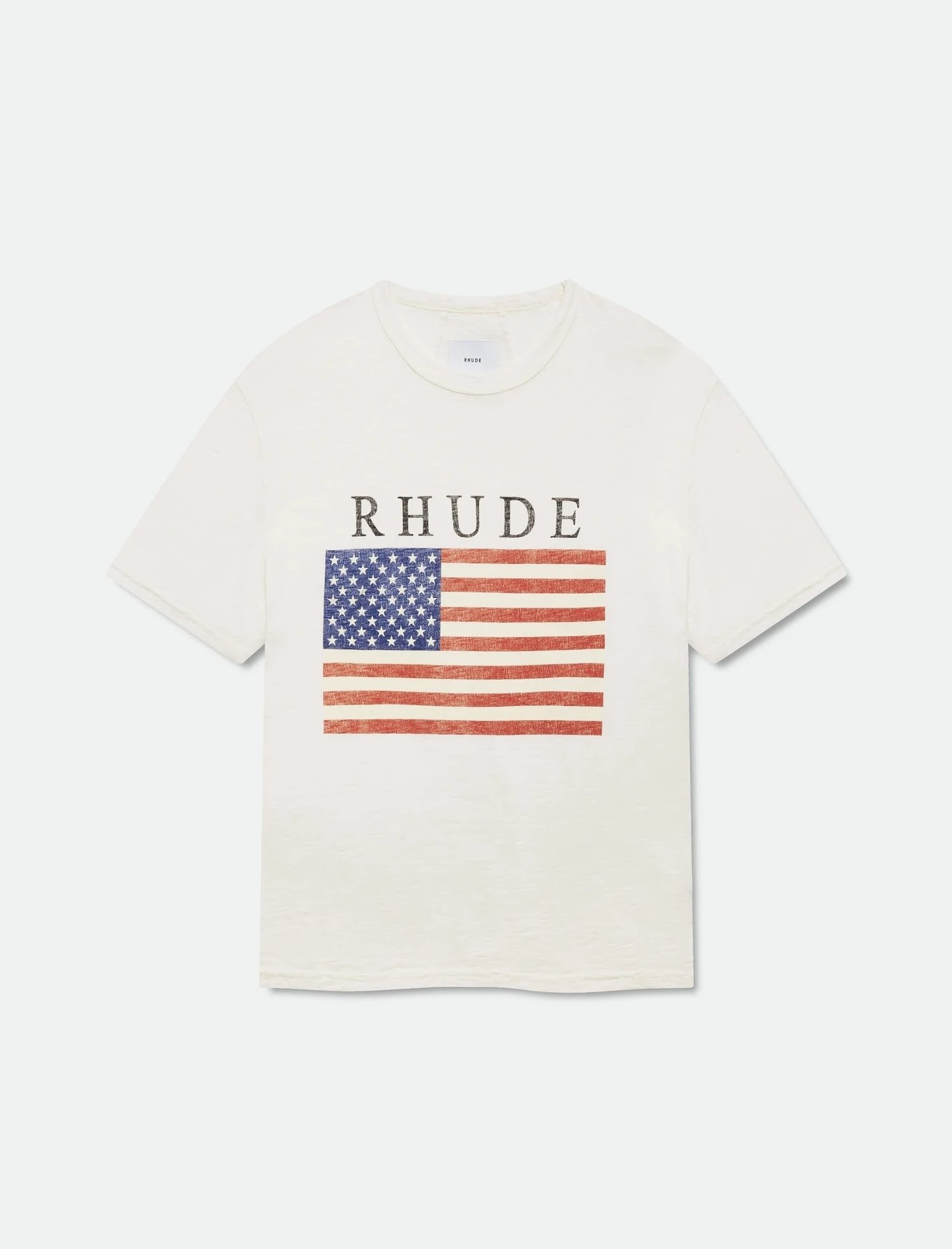 Rhude Logo Embroidered Oversized Polo Cream Polo Shirt - 2