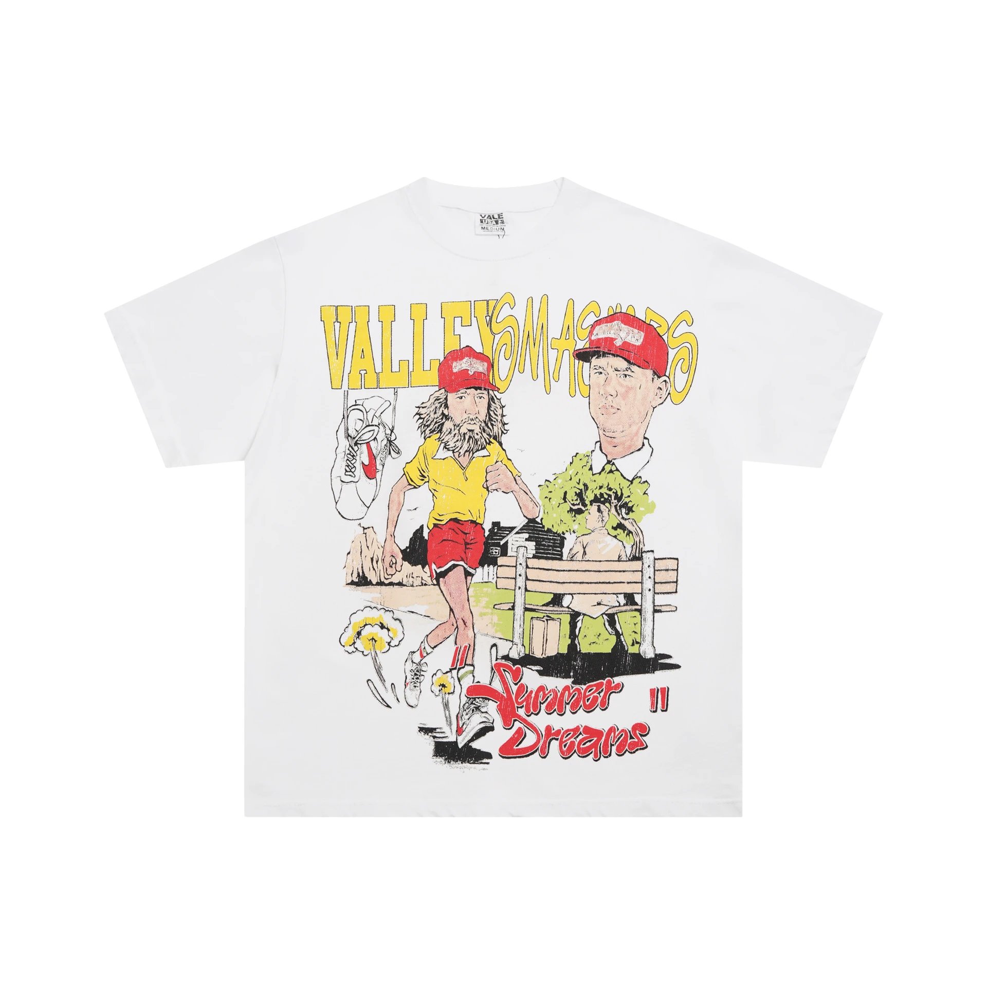 Design Peace Magazine Print T-Shirt White with Red Trim - 4