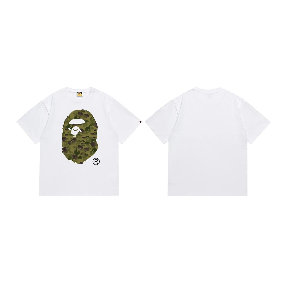 A Bathing Ape Paint Splatter Ape Head Black T-Shirt - 24