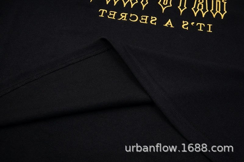 Trapstar It's A Secret Black Gold Embroidered Polo Polo Shirt - 10