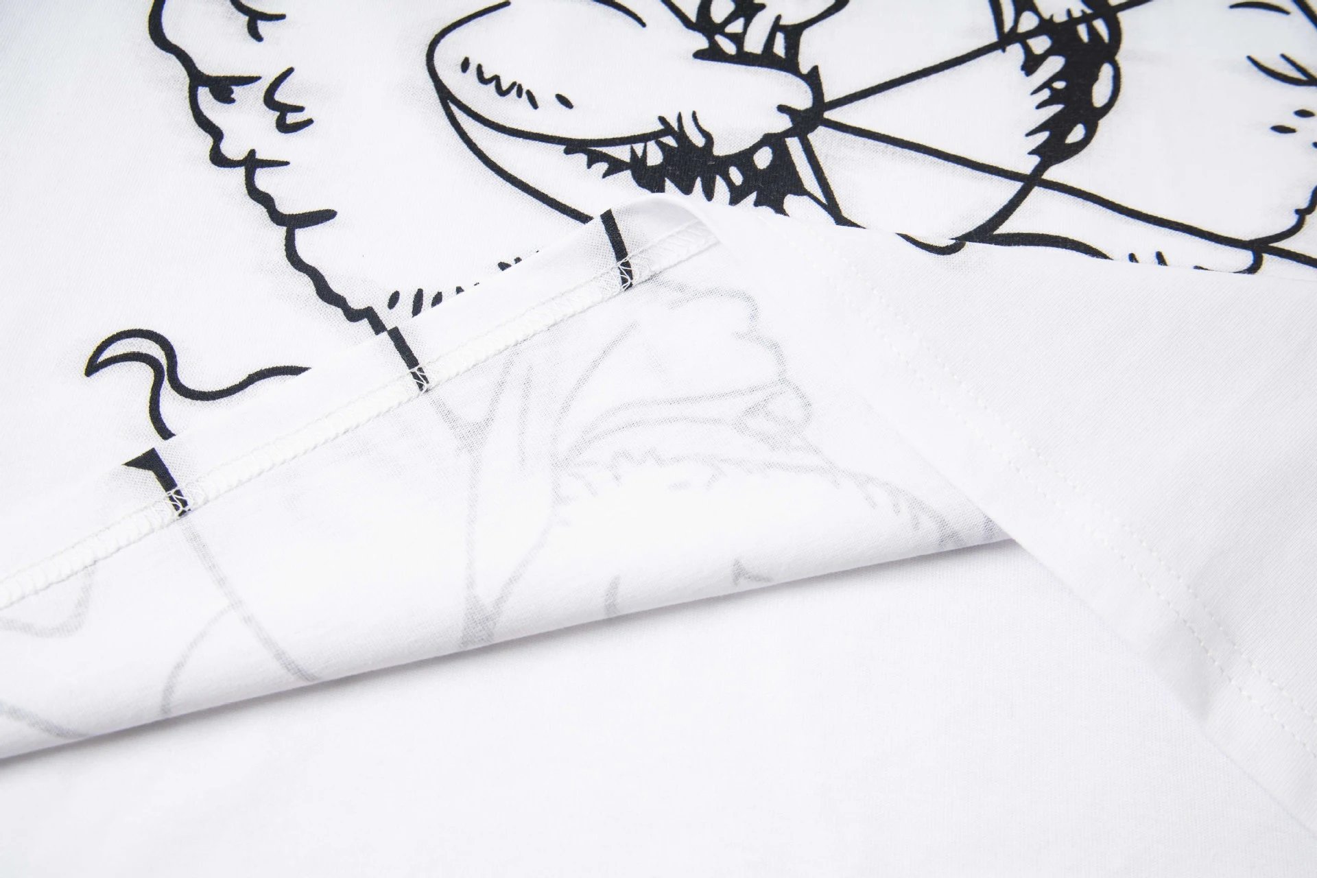 Design Mixed Emotion Cupid Graphic Cropped Long-Sleeve T-Shirt White T-Shirts - 13
