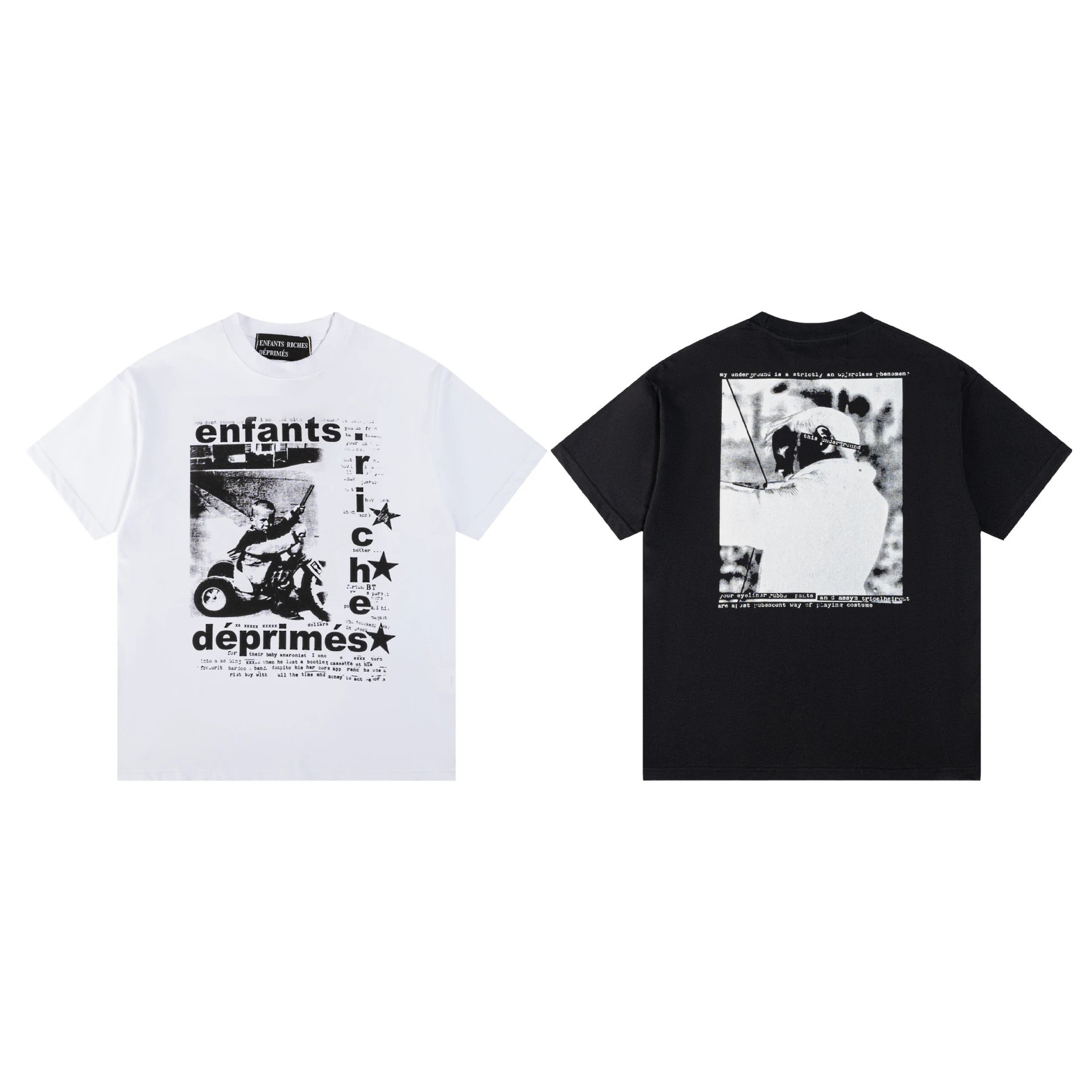 Enfants Riches Déprimés Graphic Print Black T-Shirt - 23