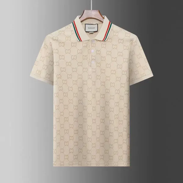 Gucci GG Monogram Beige Polo Shirt - 1