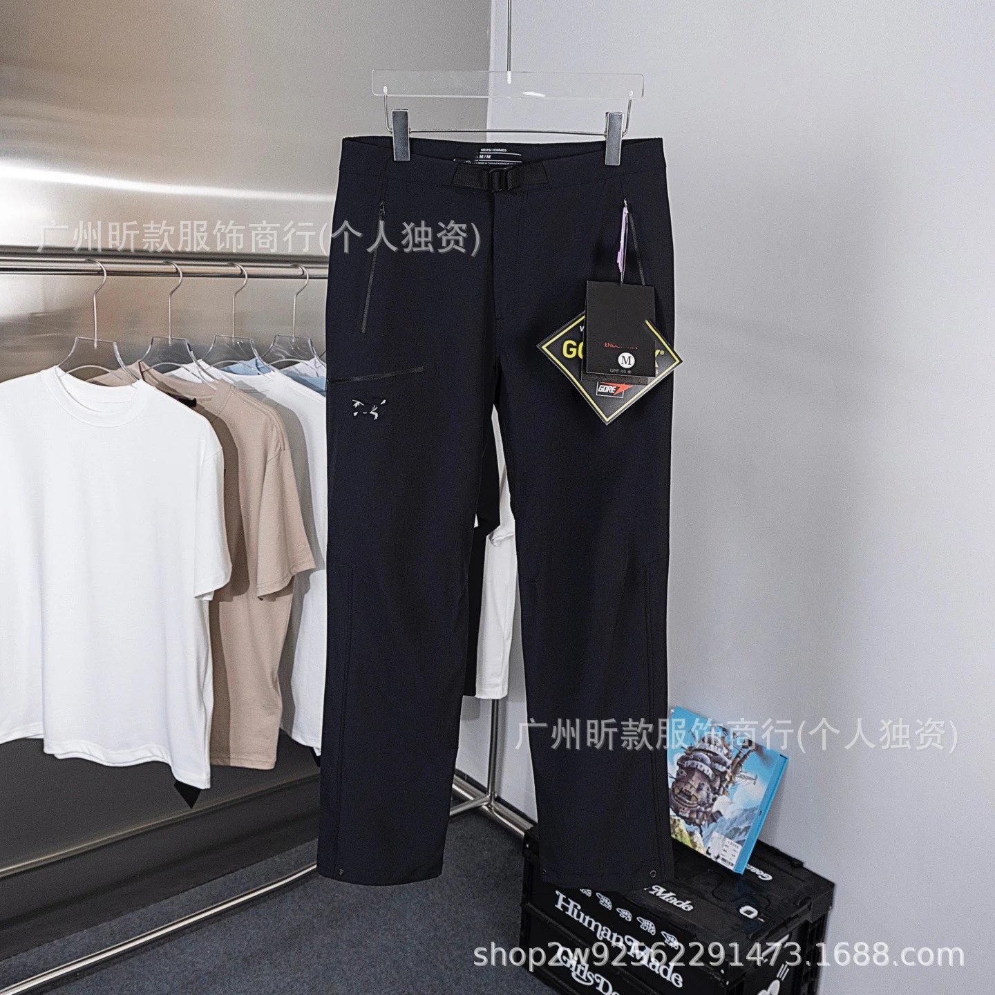 Design Technical Pants Black Full-Open Style Pants - 25